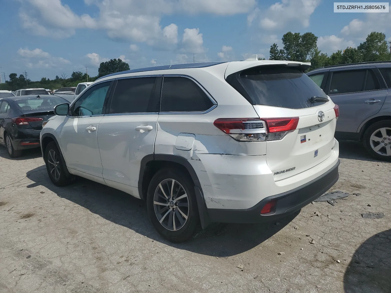 2018 Toyota Highlander Se VIN: 5TDJZRFH1JS805676 Lot: 67967084