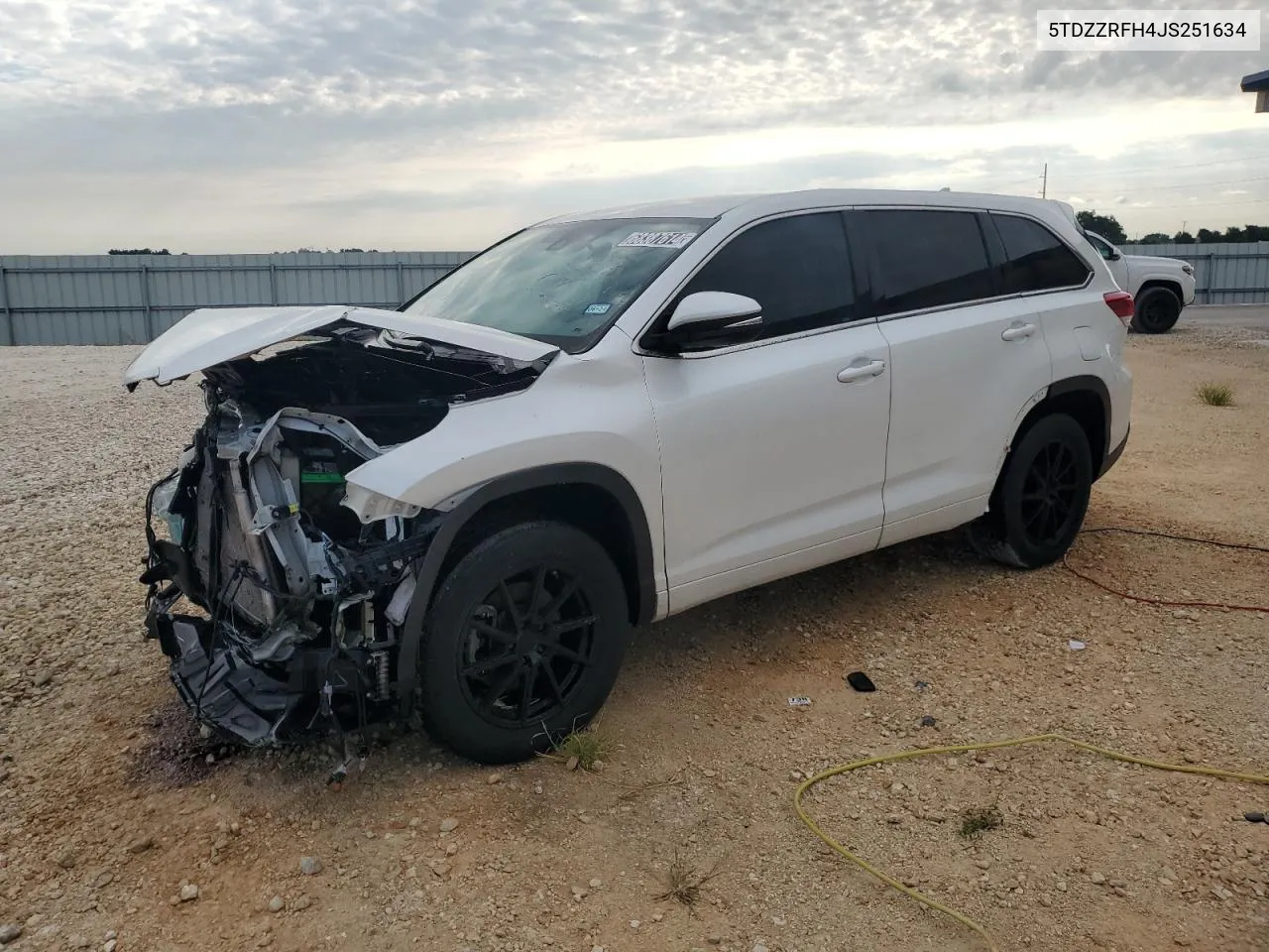 2018 Toyota Highlander Le VIN: 5TDZZRFH4JS251634 Lot: 68387614