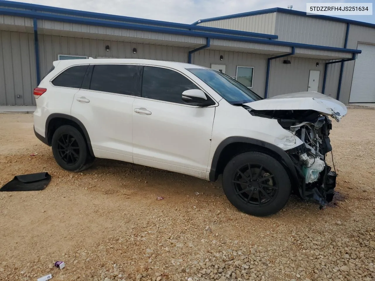 2018 Toyota Highlander Le VIN: 5TDZZRFH4JS251634 Lot: 68387614