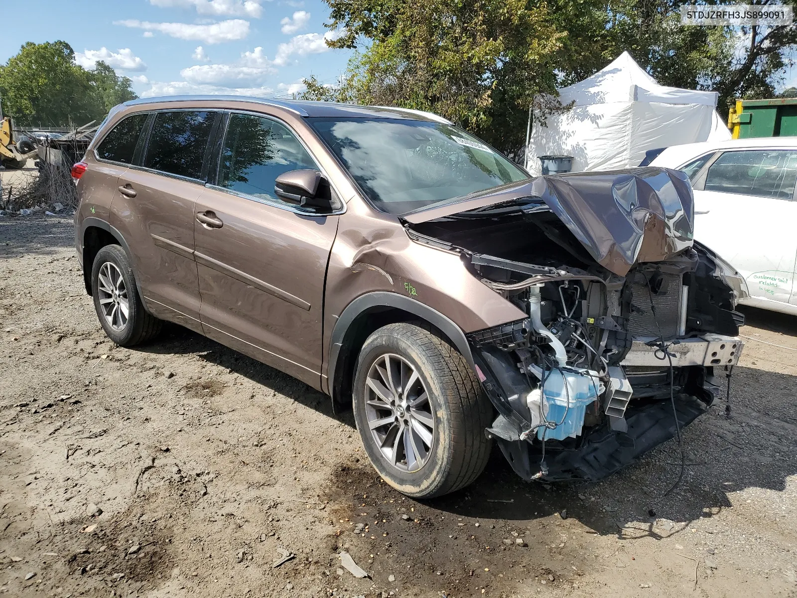 2018 Toyota Highlander Se VIN: 5TDJZRFH3JS899091 Lot: 68406944