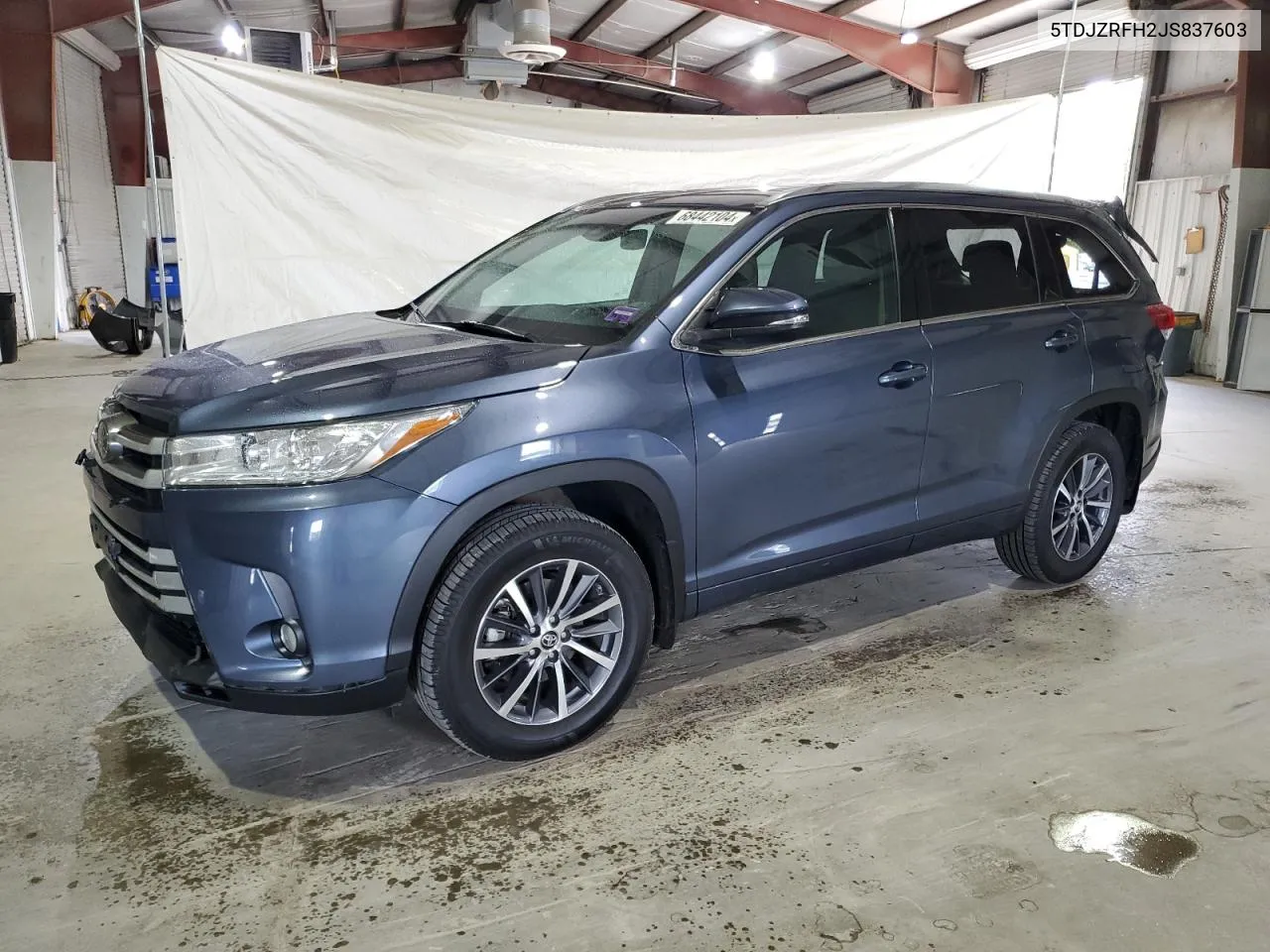 2018 Toyota Highlander Se VIN: 5TDJZRFH2JS837603 Lot: 68442104