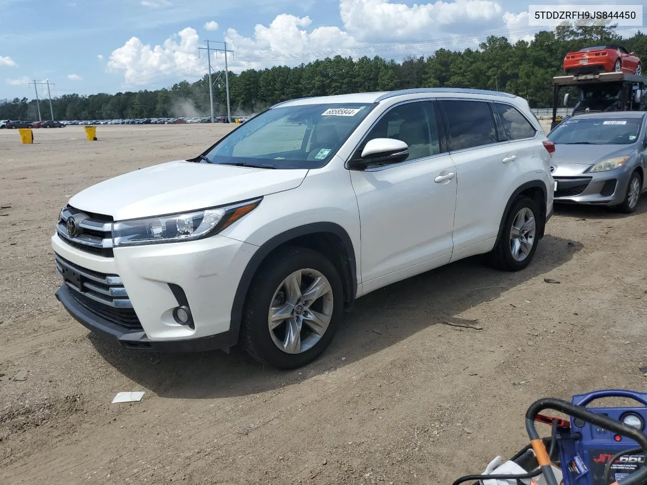 2018 Toyota Highlander Limited VIN: 5TDDZRFH9JS844450 Lot: 68585844