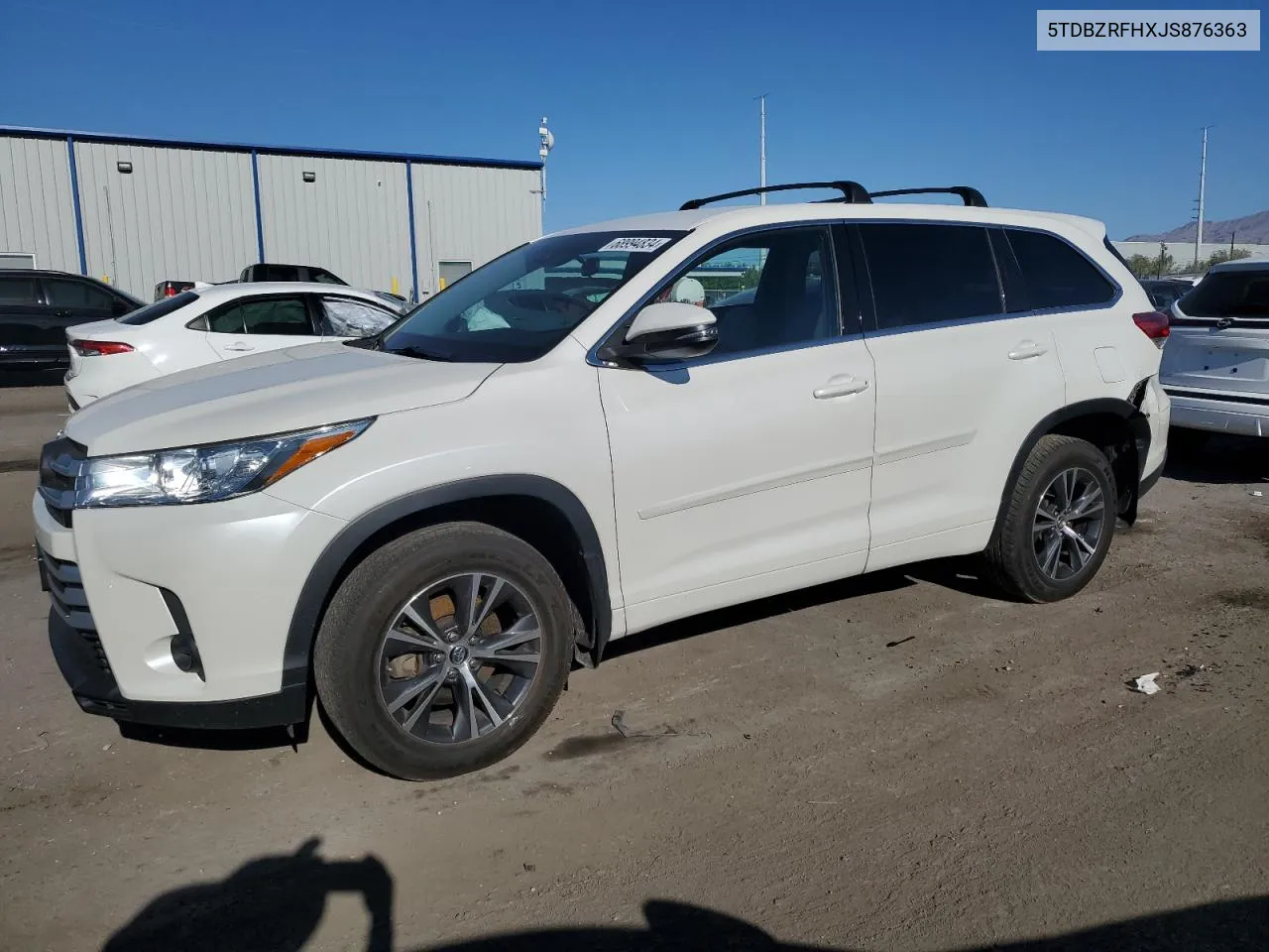 2018 Toyota Highlander Le VIN: 5TDBZRFHXJS876363 Lot: 68994834