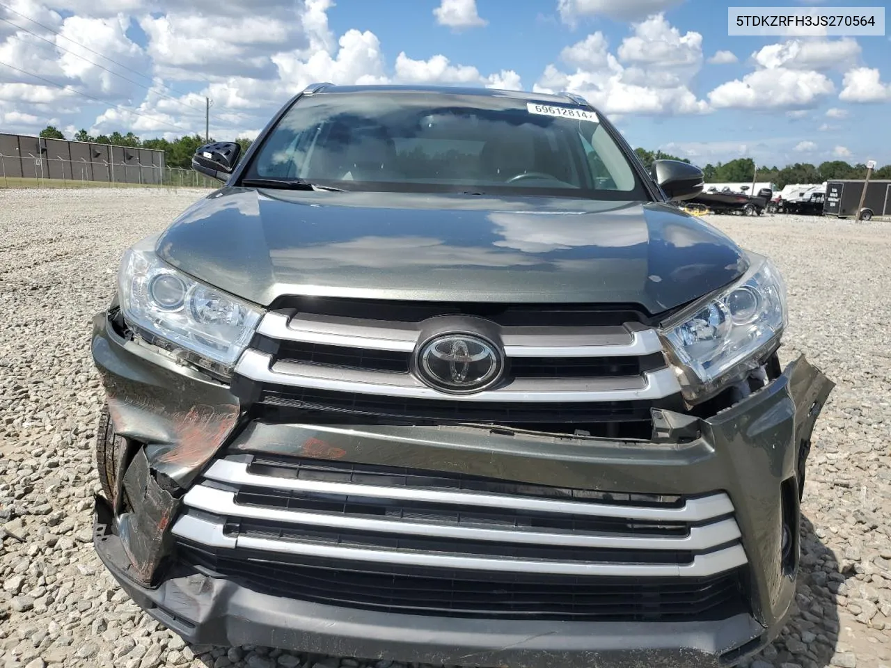 5TDKZRFH3JS270564 2018 Toyota Highlander Se