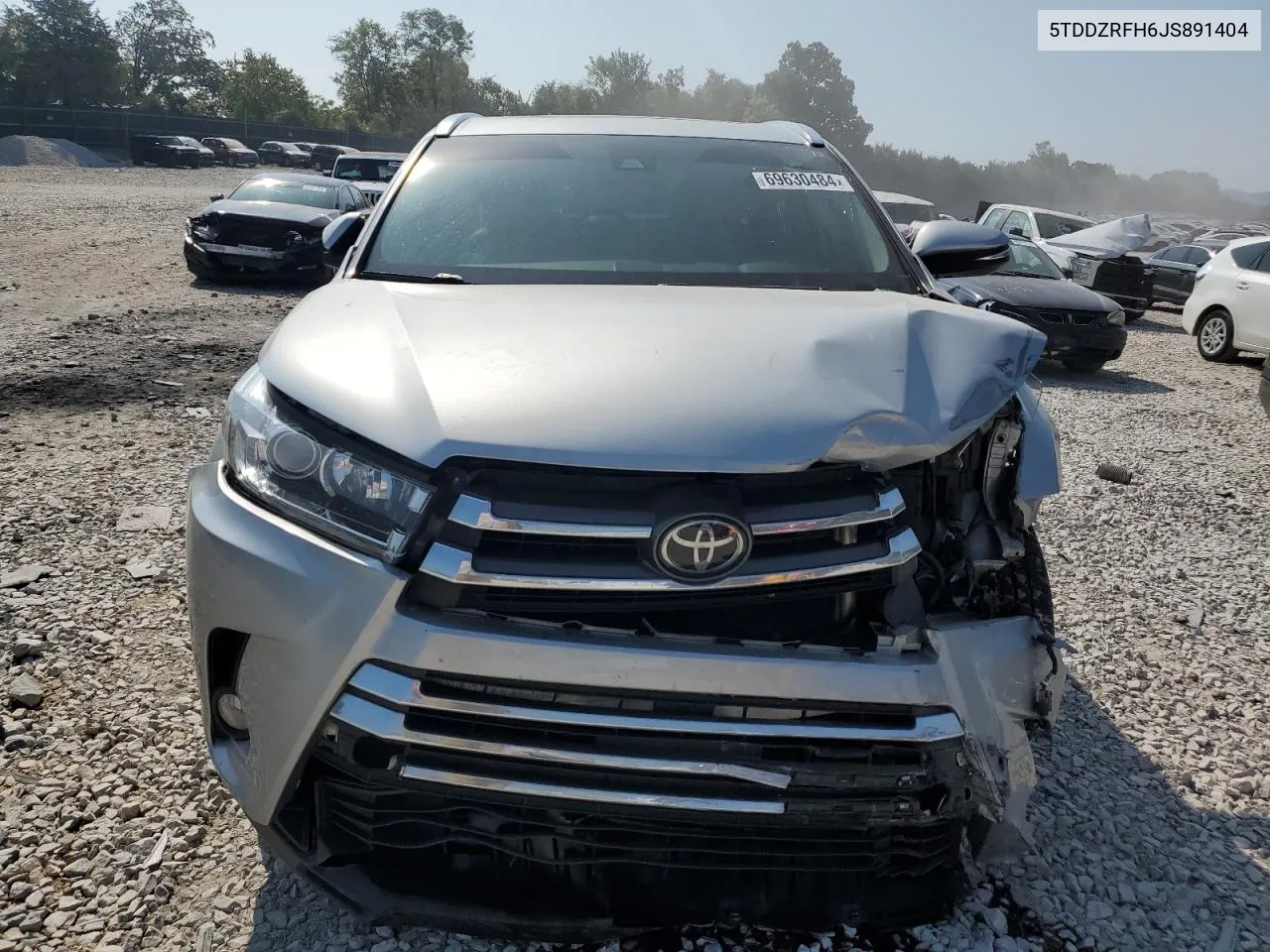 2018 Toyota Highlander Limited VIN: 5TDDZRFH6JS891404 Lot: 69630484