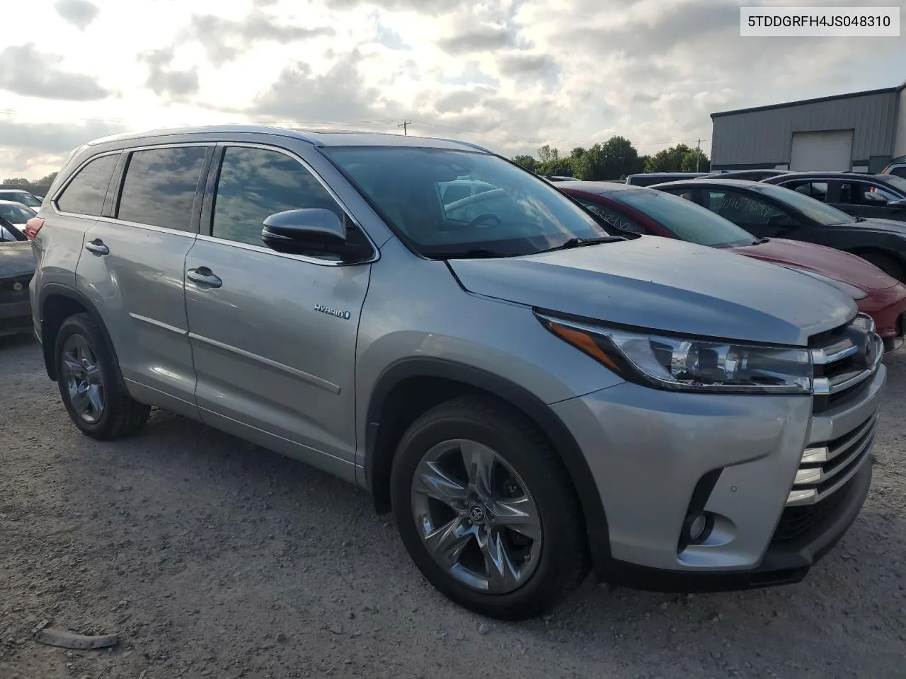 2018 Toyota Highlander Hybrid Limited VIN: 5TDDGRFH4JS048310 Lot: 69664264