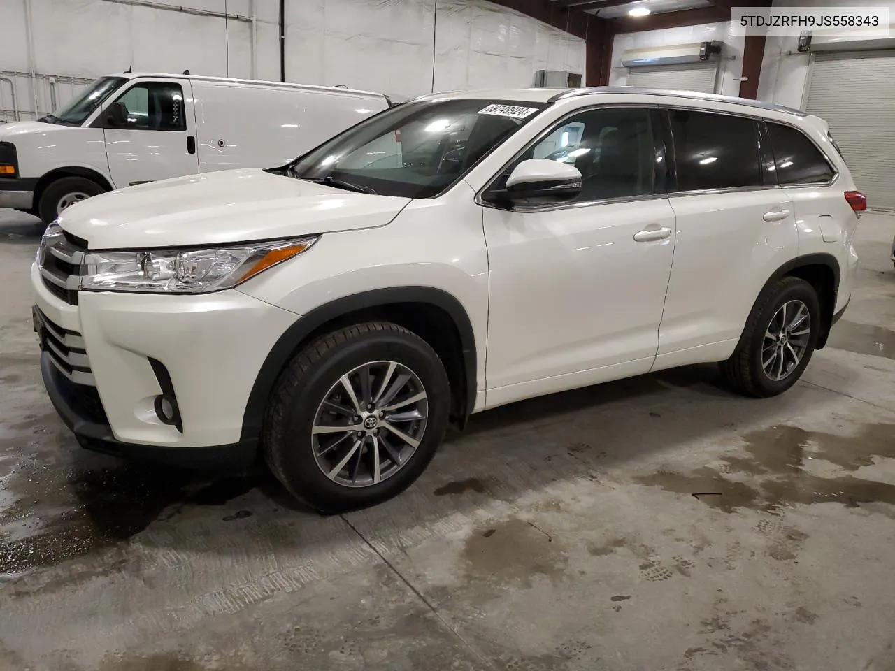 2018 Toyota Highlander Se VIN: 5TDJZRFH9JS558343 Lot: 69749924