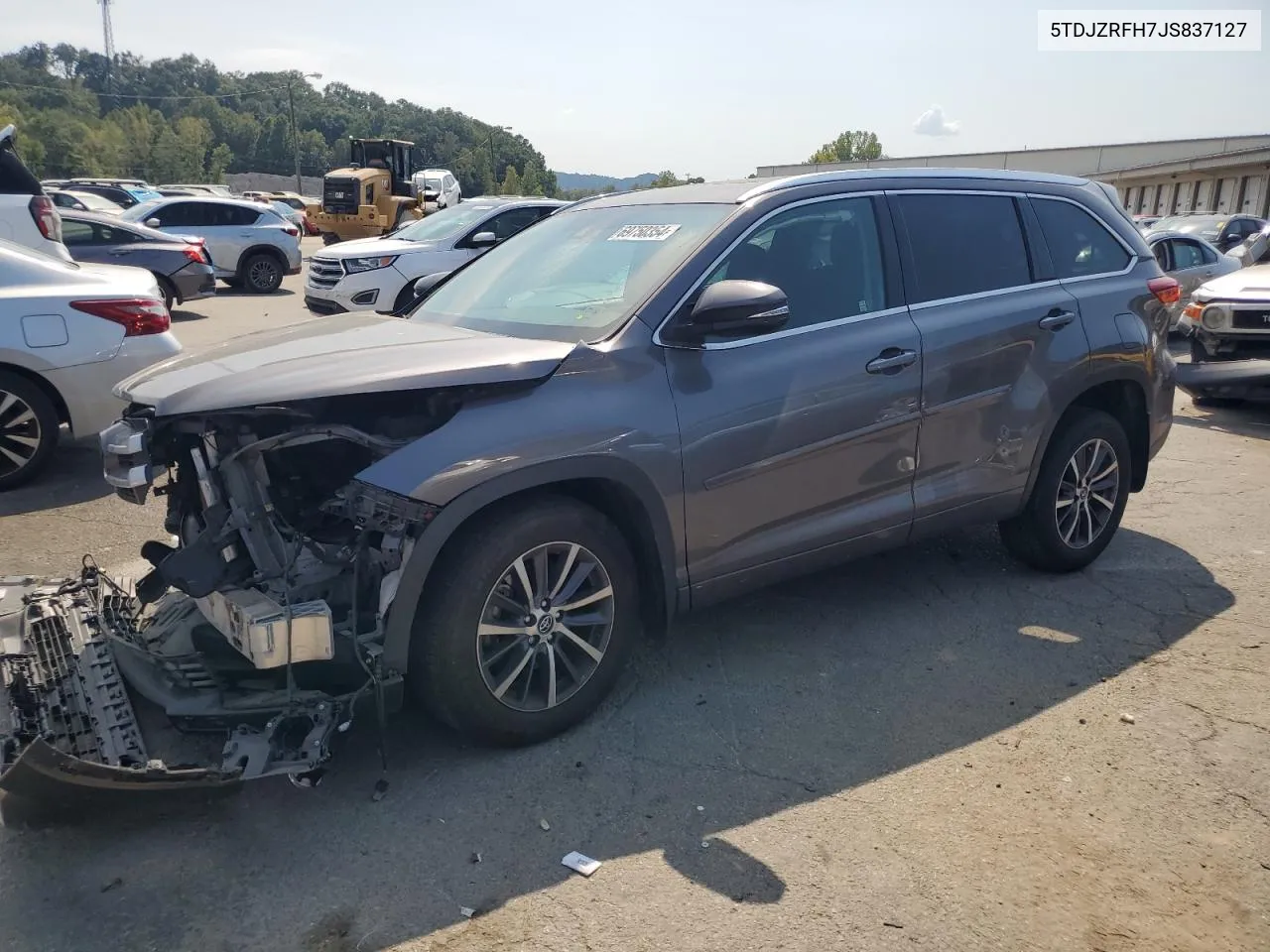 5TDJZRFH7JS837127 2018 Toyota Highlander Se