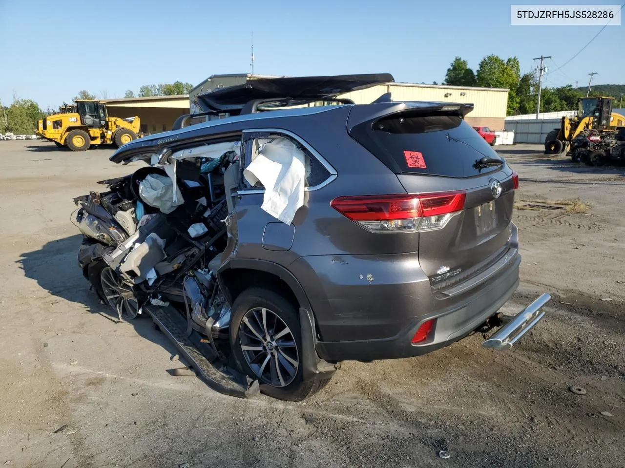 2018 Toyota Highlander Se VIN: 5TDJZRFH5JS528286 Lot: 69772954