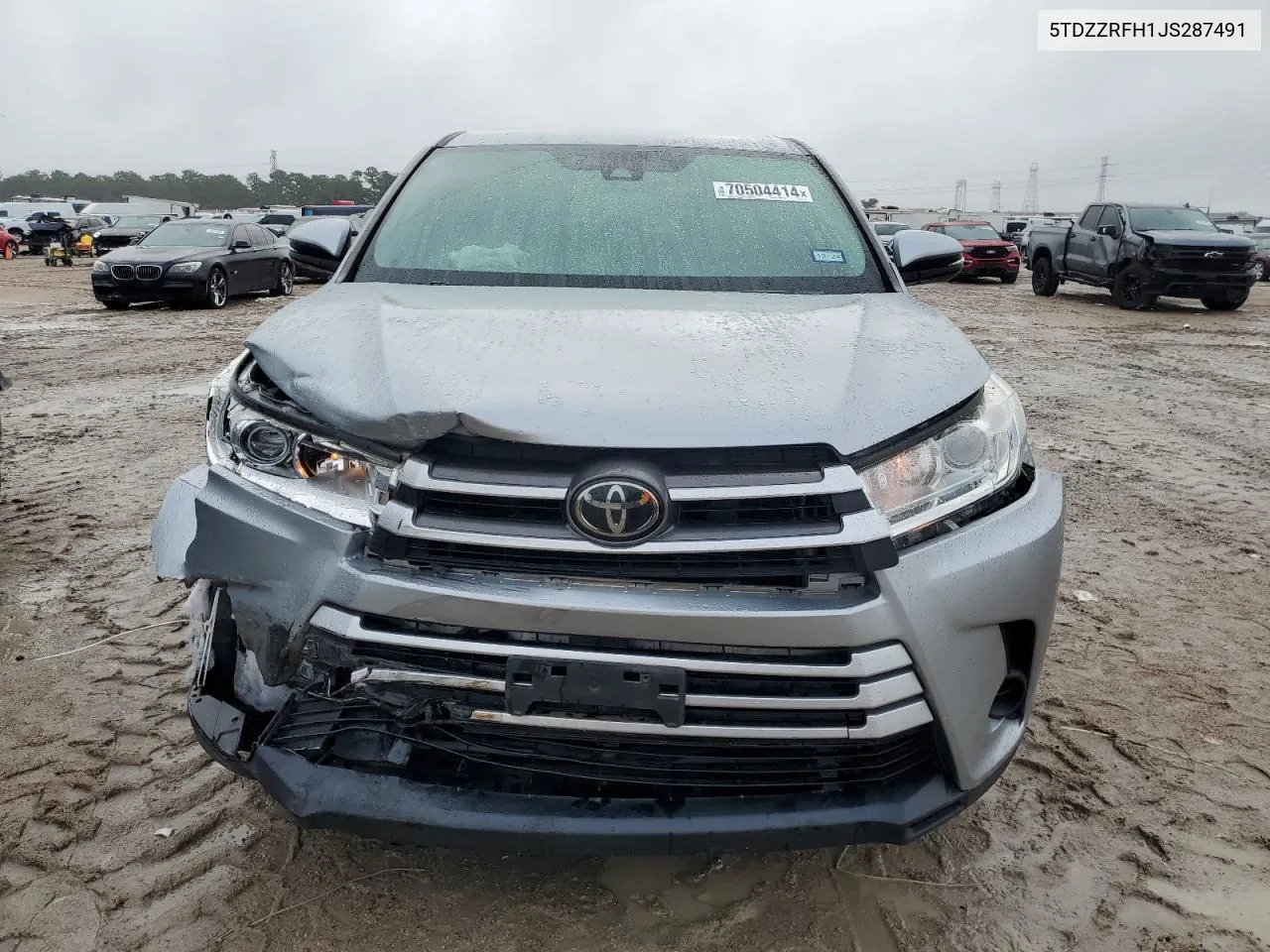 2018 Toyota Highlander Le VIN: 5TDZZRFH1JS287491 Lot: 70504414