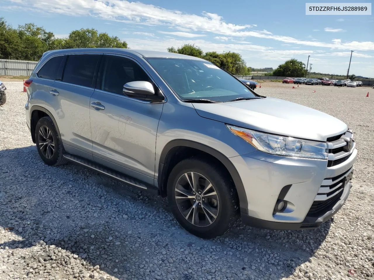 2018 Toyota Highlander Le VIN: 5TDZZRFH6JS288989 Lot: 70511274