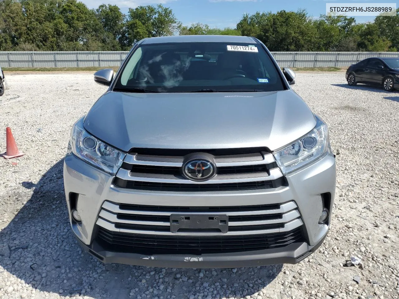 2018 Toyota Highlander Le VIN: 5TDZZRFH6JS288989 Lot: 70511274