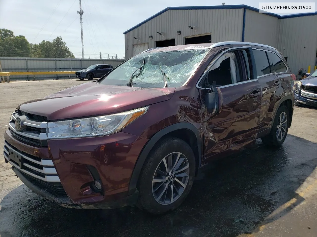 5TDJZRFH0JS901900 2018 Toyota Highlander Se