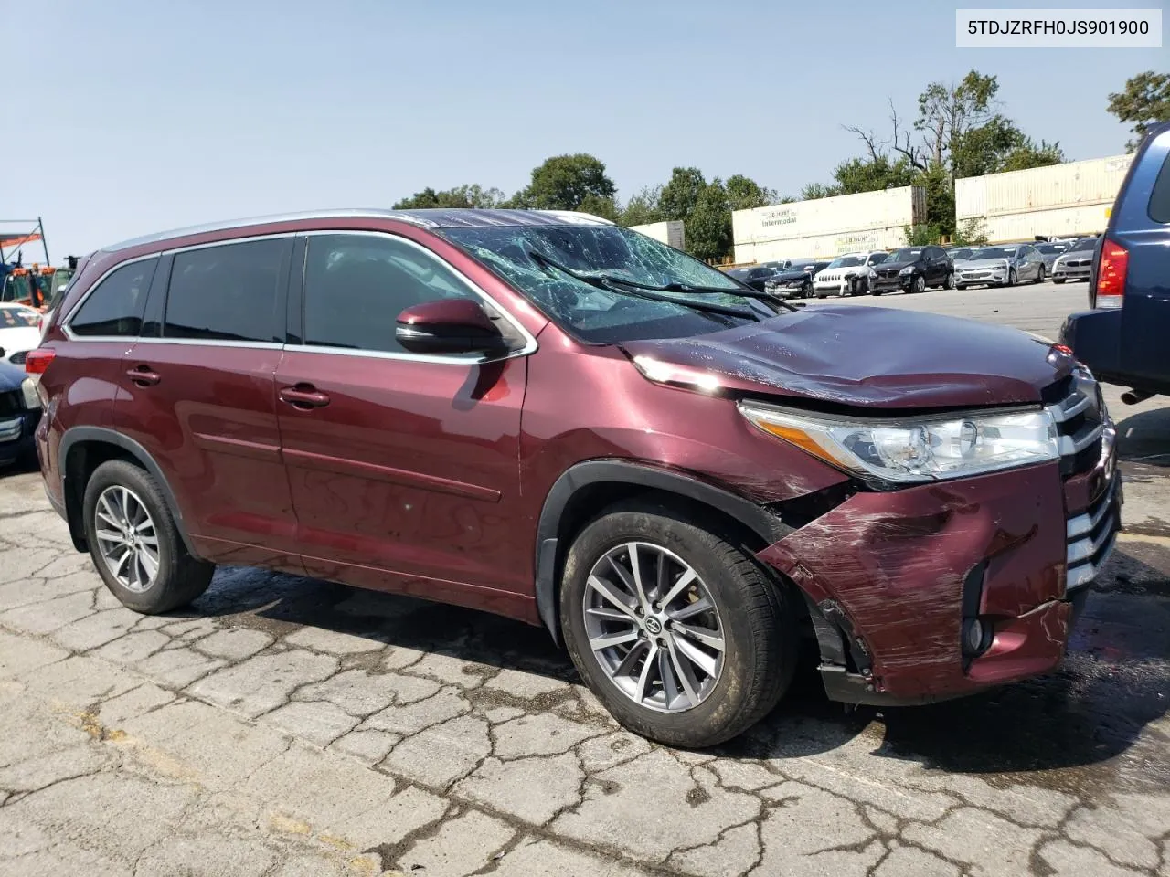 2018 Toyota Highlander Se VIN: 5TDJZRFH0JS901900 Lot: 70881484