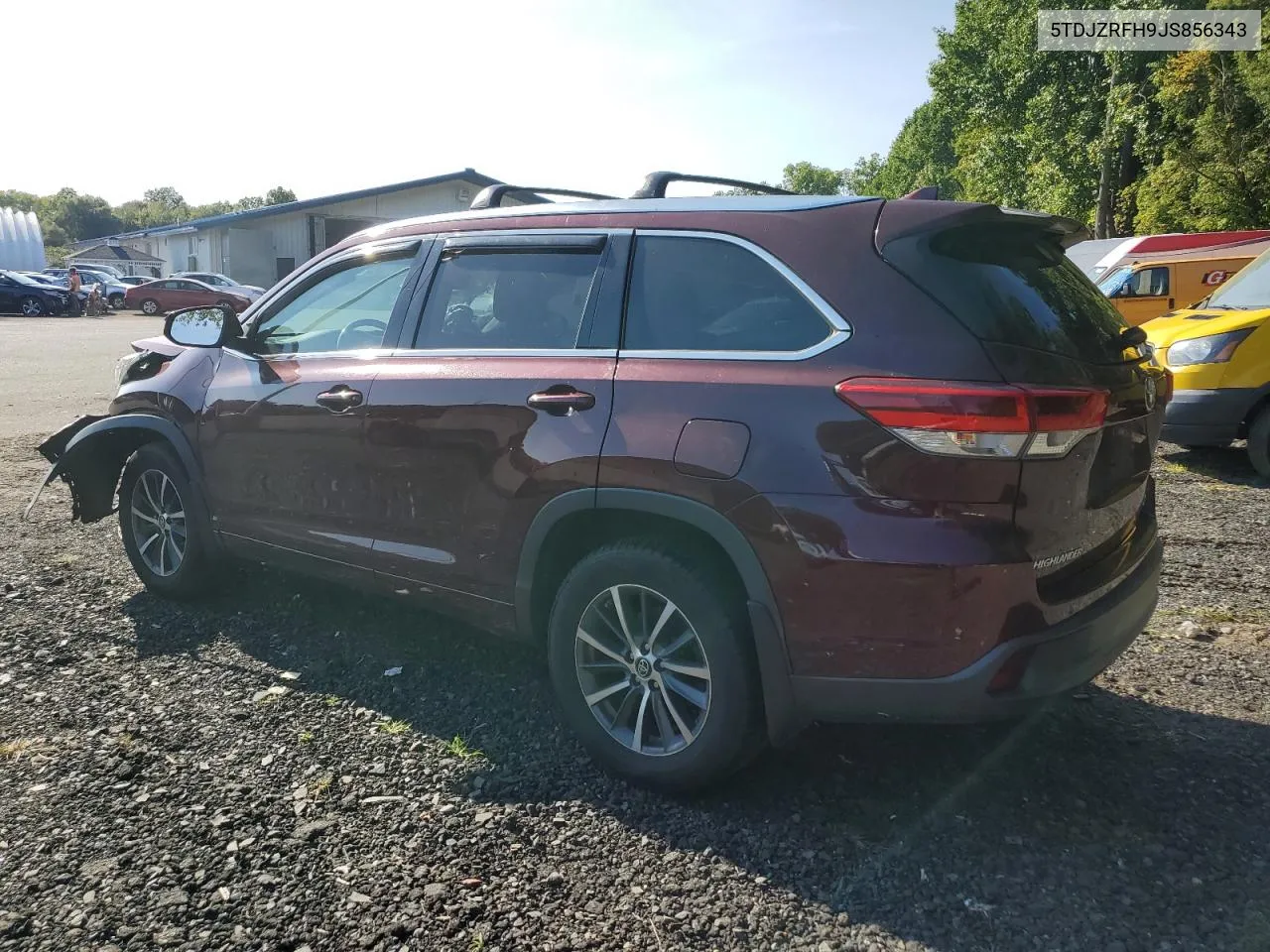 5TDJZRFH9JS856343 2018 Toyota Highlander Se