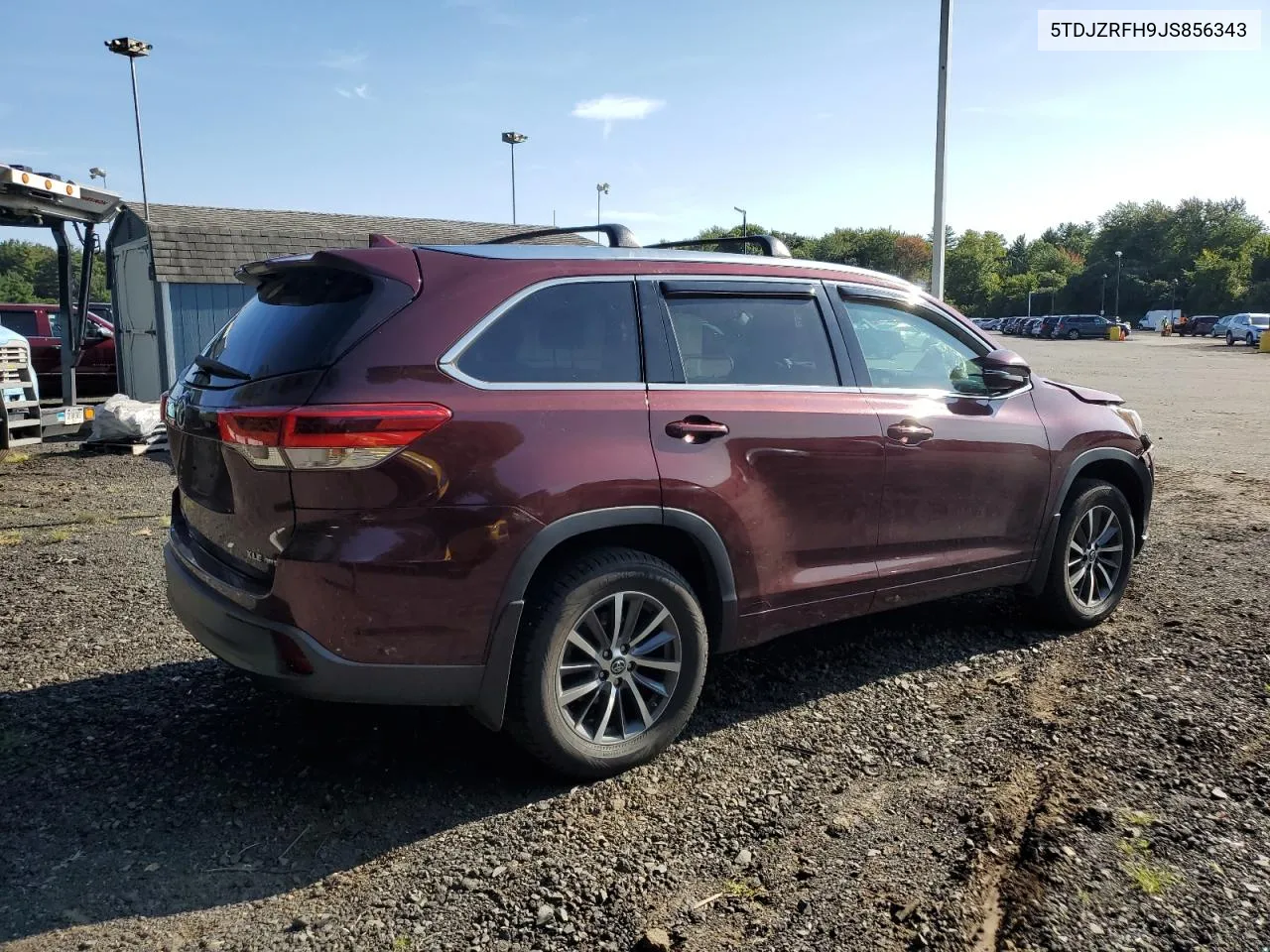 2018 Toyota Highlander Se VIN: 5TDJZRFH9JS856343 Lot: 70898854