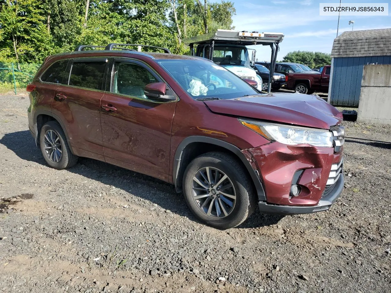 2018 Toyota Highlander Se VIN: 5TDJZRFH9JS856343 Lot: 70898854