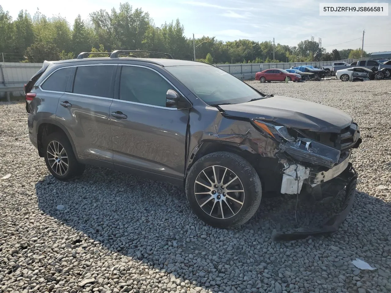 5TDJZRFH9JS866581 2018 Toyota Highlander Se