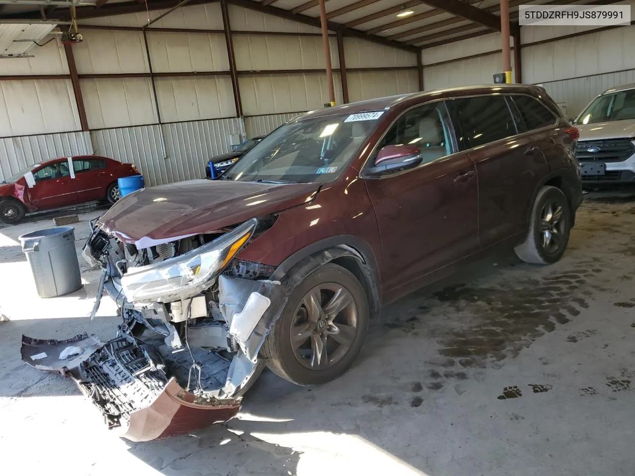 2018 Toyota Highlander Limited VIN: 5TDDZRFH9JS879991 Lot: 70999574