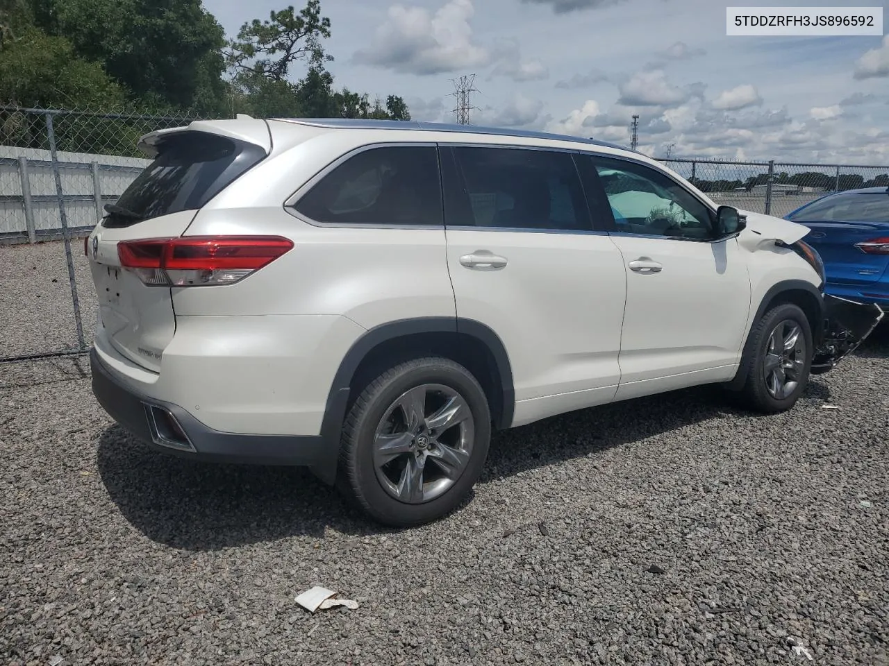 2018 Toyota Highlander Limited VIN: 5TDDZRFH3JS896592 Lot: 71008004