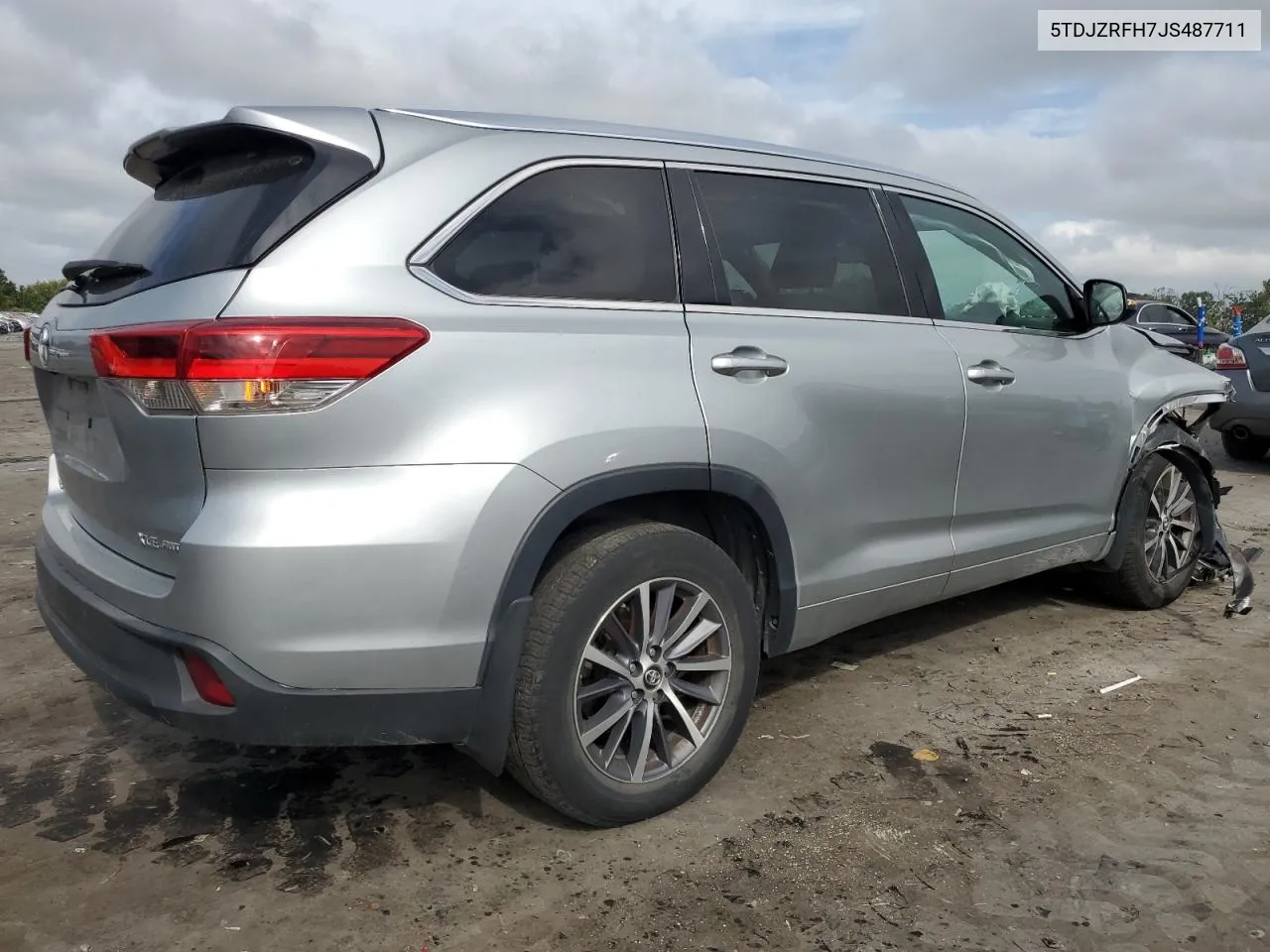 2018 Toyota Highlander Se VIN: 5TDJZRFH7JS487711 Lot: 71027734