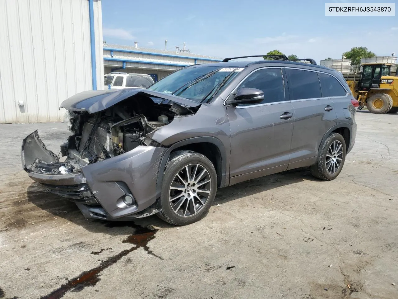 5TDKZRFH6JS543870 2018 Toyota Highlander Se