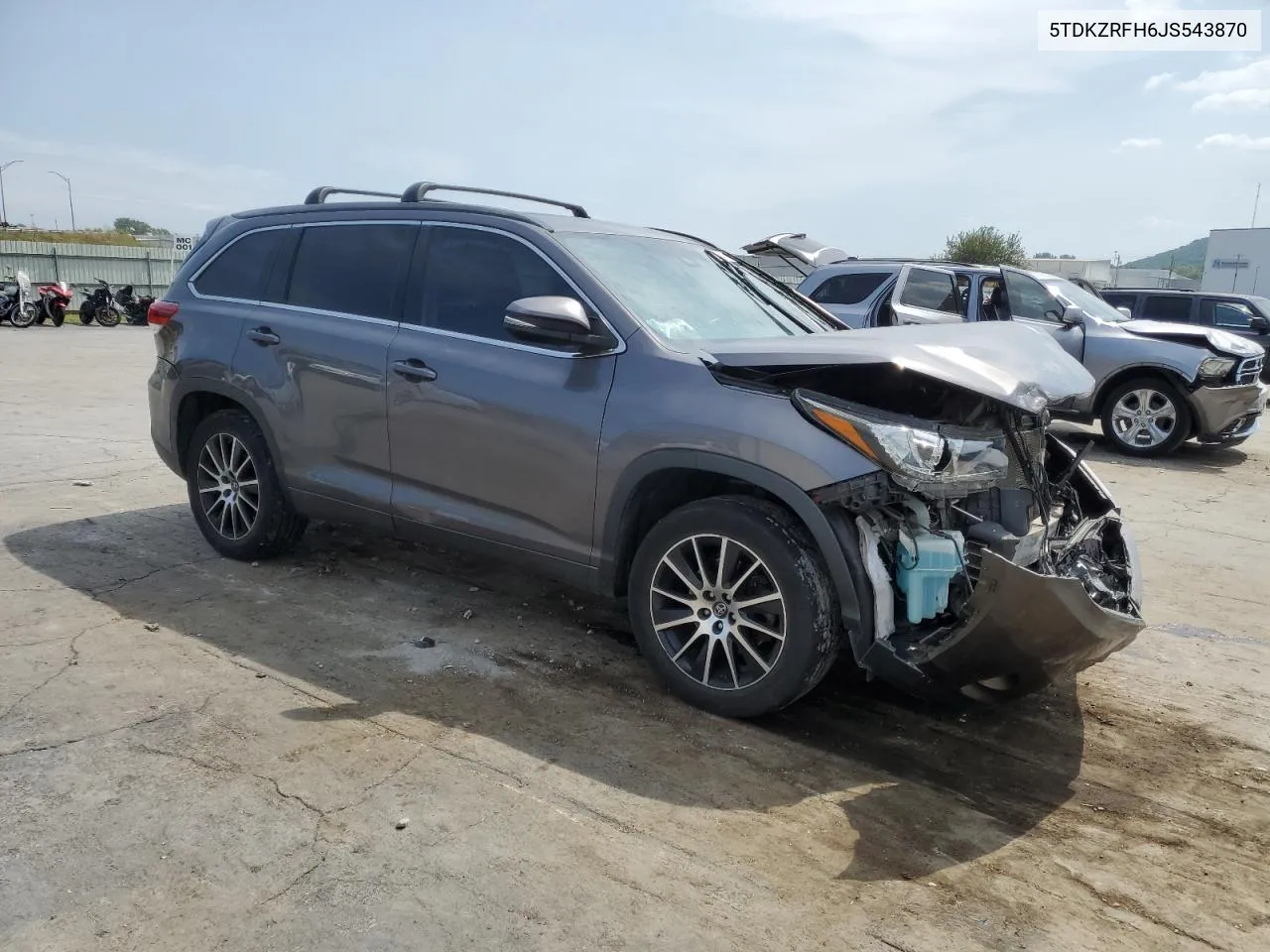 5TDKZRFH6JS543870 2018 Toyota Highlander Se