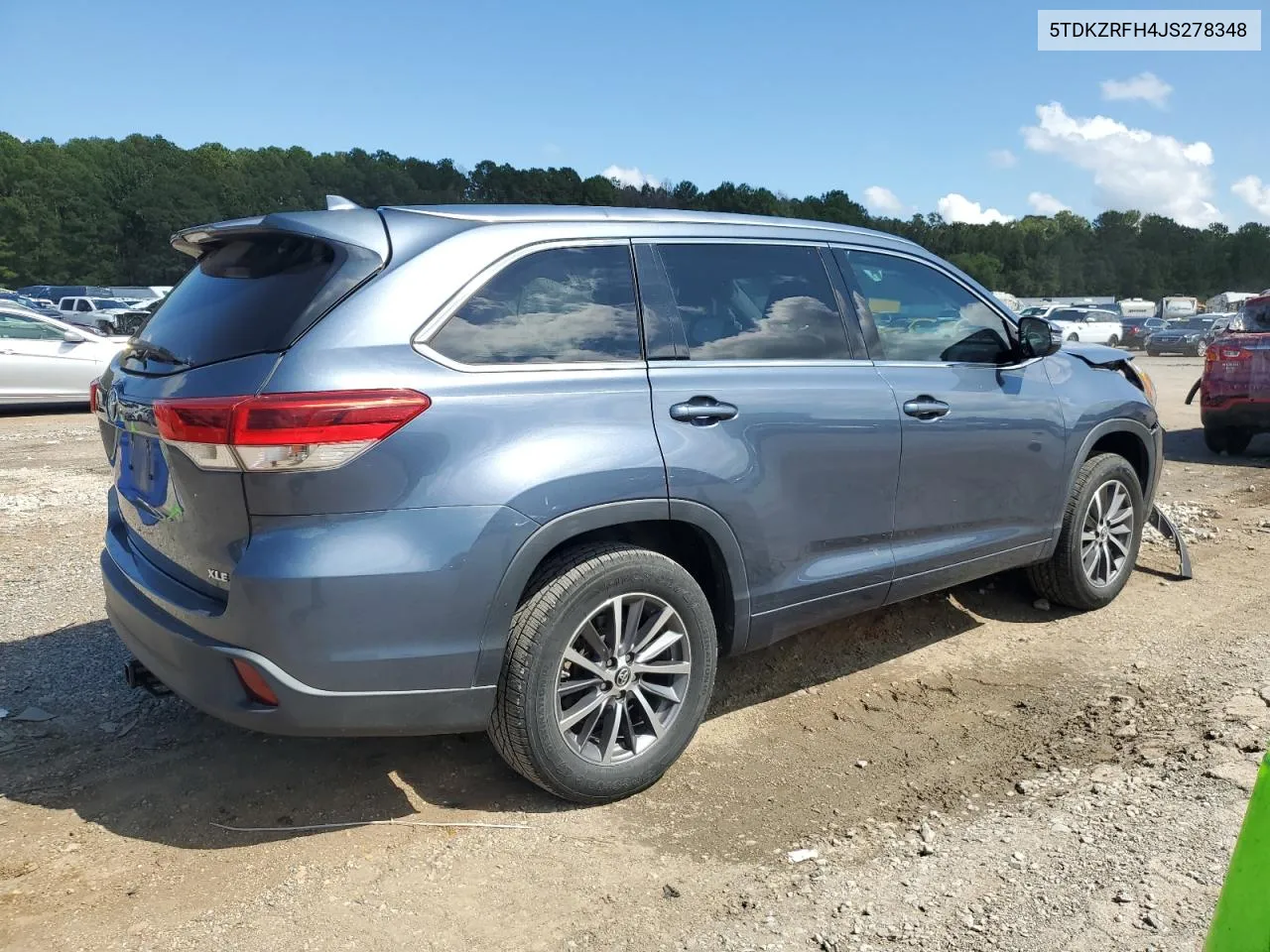 2018 Toyota Highlander Se VIN: 5TDKZRFH4JS278348 Lot: 71869874