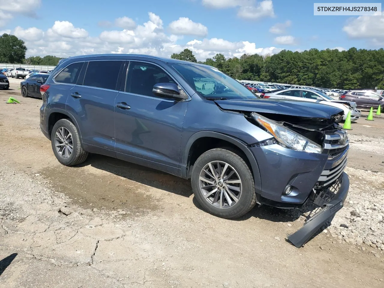 2018 Toyota Highlander Se VIN: 5TDKZRFH4JS278348 Lot: 71869874