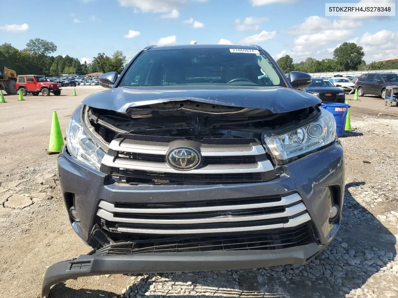 2018 Toyota Highlander Se VIN: 5TDKZRFH4JS278348 Lot: 71869874