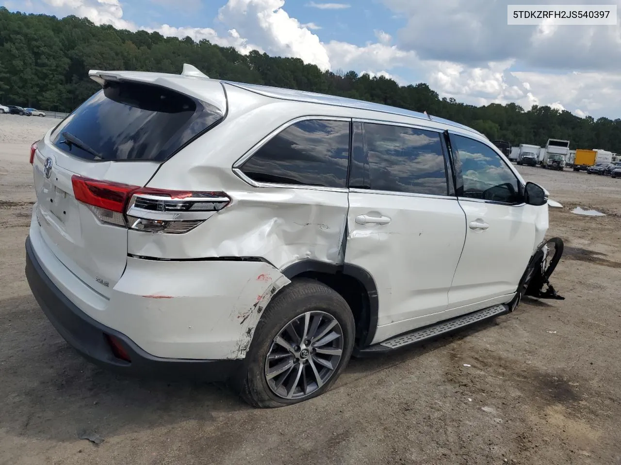 2018 Toyota Highlander Se VIN: 5TDKZRFH2JS540397 Lot: 72063674