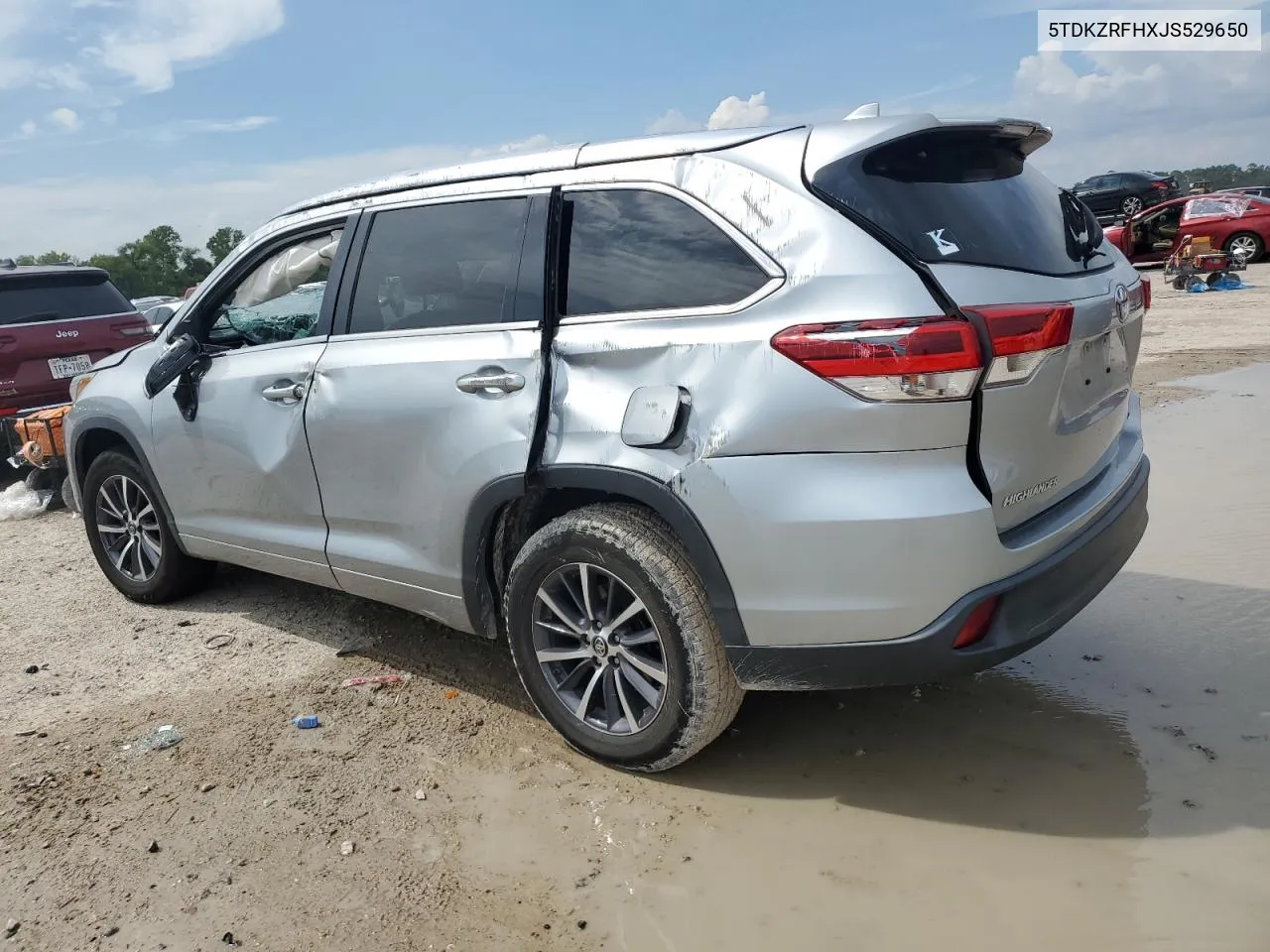 2018 Toyota Highlander Se VIN: 5TDKZRFHXJS529650 Lot: 72182594