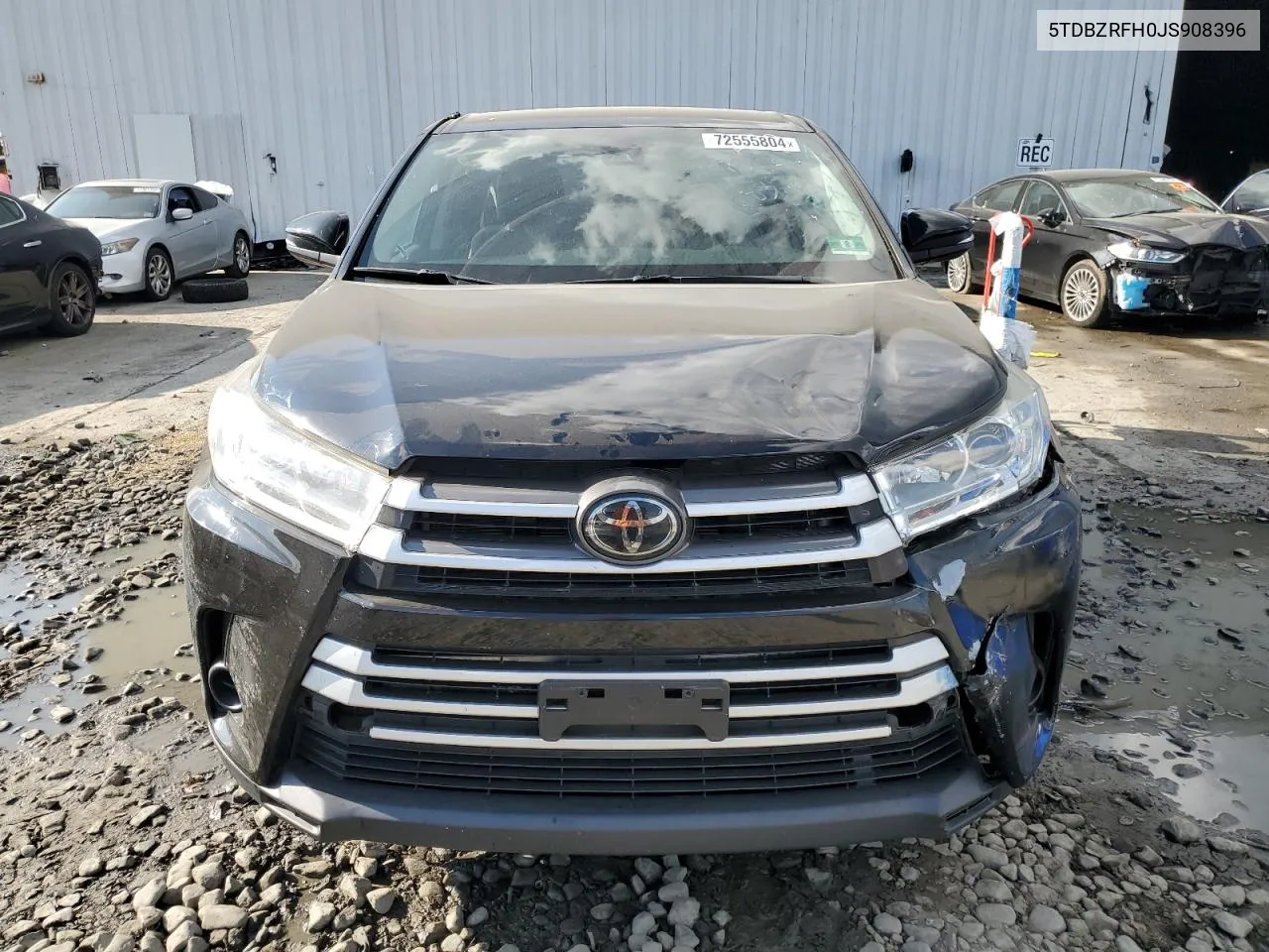 2018 Toyota Highlander Le VIN: 5TDBZRFH0JS908396 Lot: 72555804