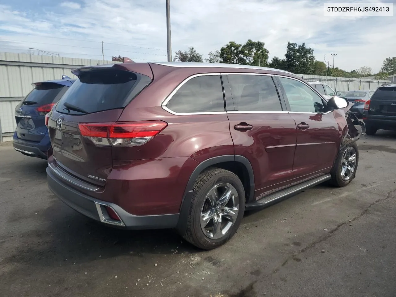 2018 Toyota Highlander Limited VIN: 5TDDZRFH6JS492413 Lot: 72591674