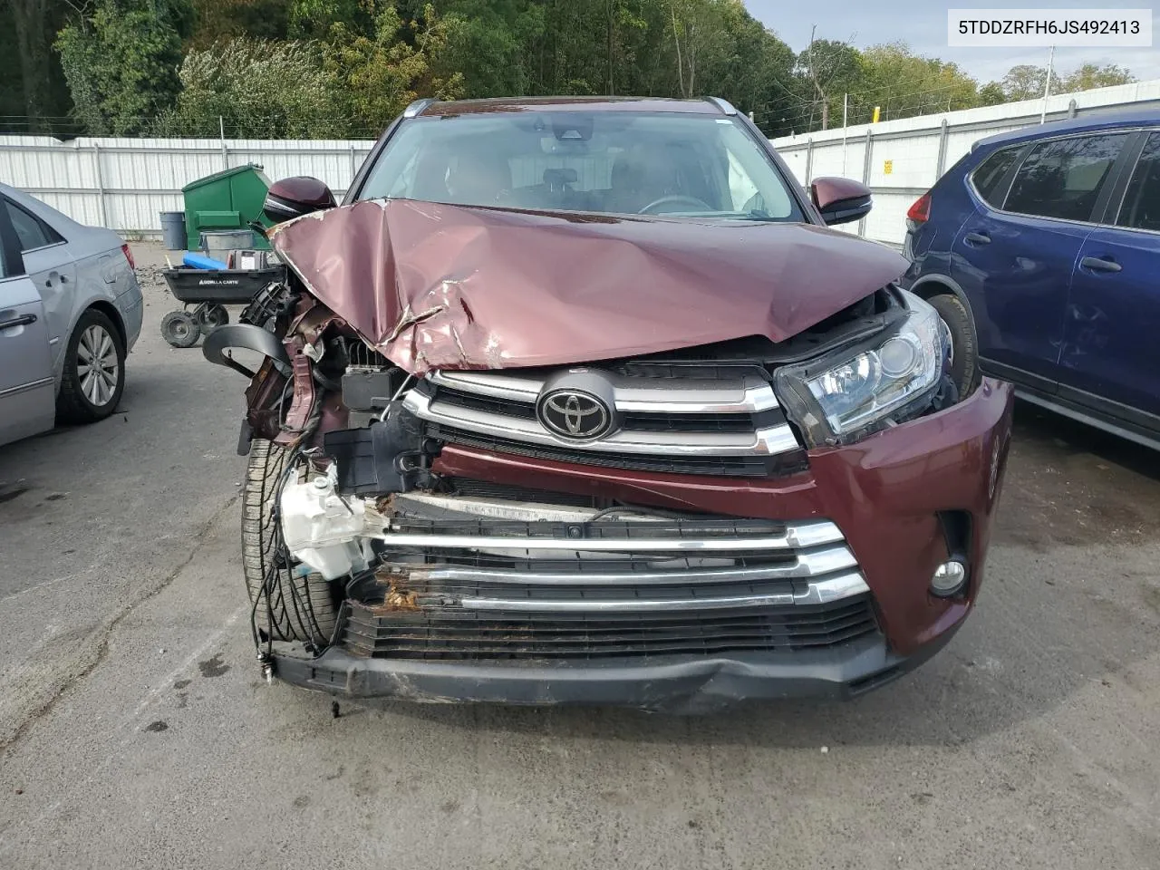 5TDDZRFH6JS492413 2018 Toyota Highlander Limited