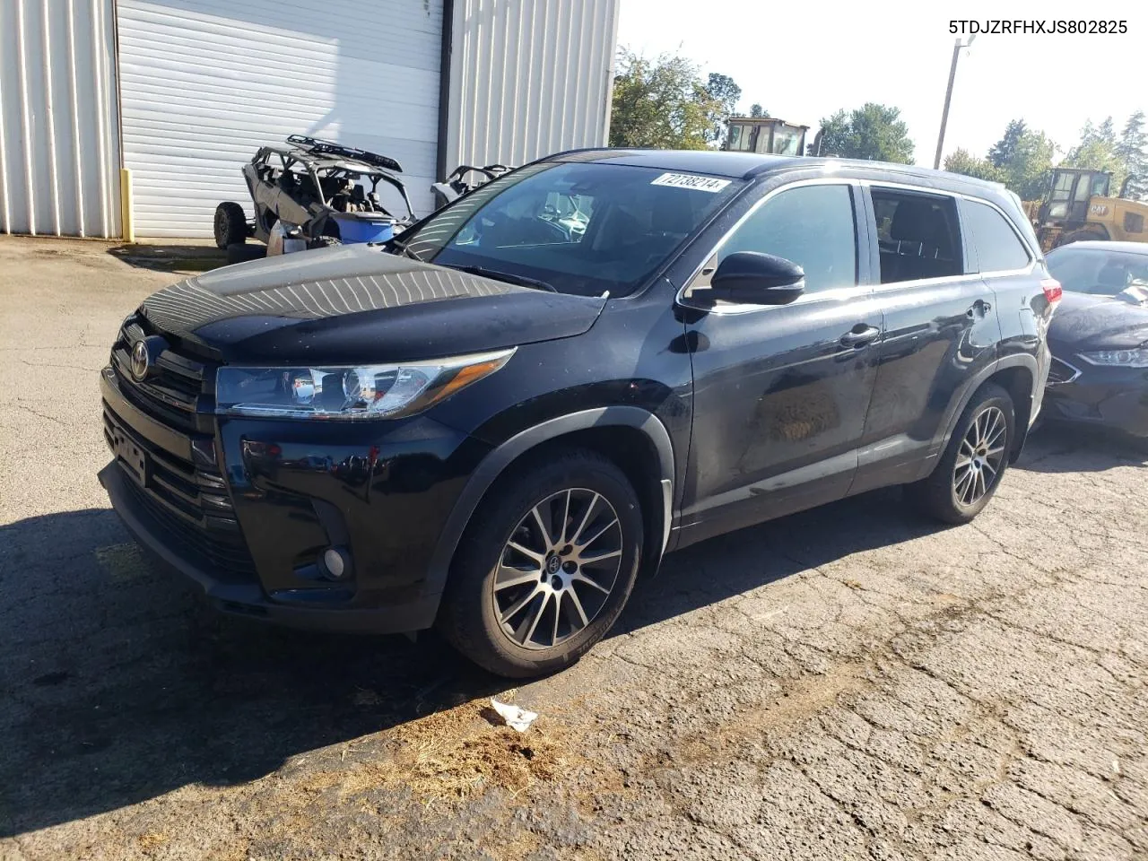 2018 Toyota Highlander Se VIN: 5TDJZRFHXJS802825 Lot: 72738214