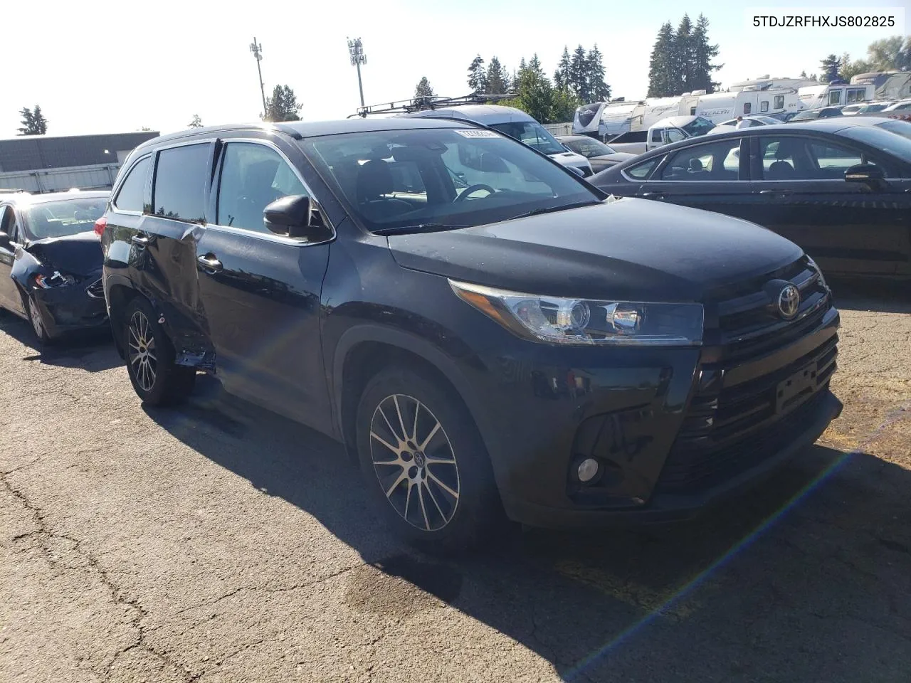 2018 Toyota Highlander Se VIN: 5TDJZRFHXJS802825 Lot: 72738214