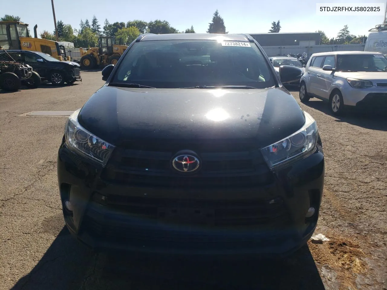 2018 Toyota Highlander Se VIN: 5TDJZRFHXJS802825 Lot: 72738214