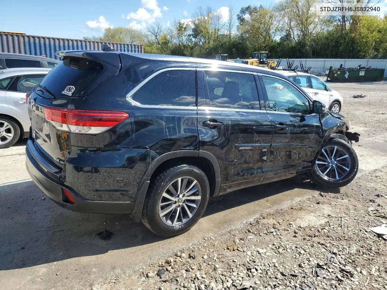 2018 Toyota Highlander Se VIN: 5TDJZRFH6JS832940 Lot: 73114384