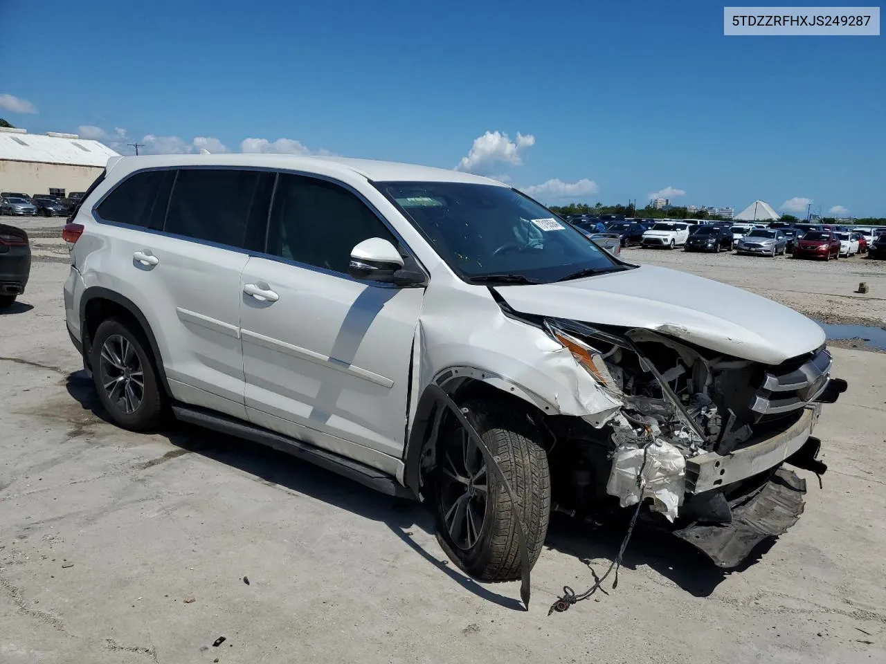 2018 Toyota Highlander Le VIN: 5TDZZRFHXJS249287 Lot: 73193564