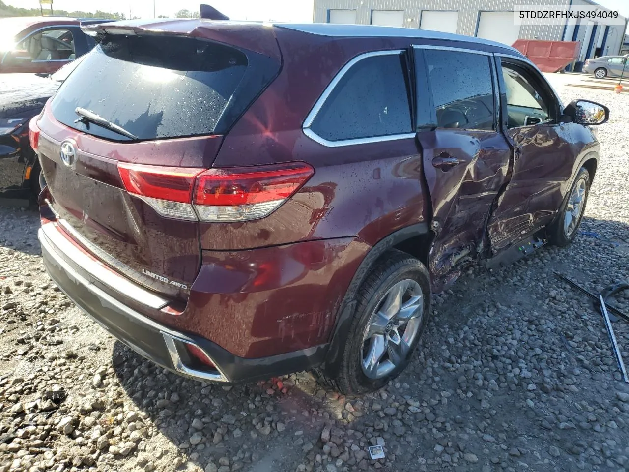 2018 Toyota Highlander Limited VIN: 5TDDZRFHXJS494049 Lot: 73237194