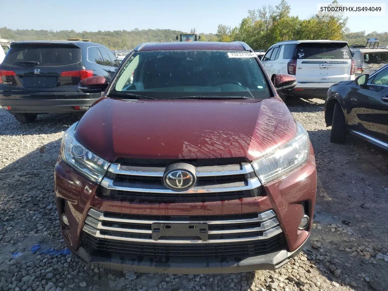 5TDDZRFHXJS494049 2018 Toyota Highlander Limited