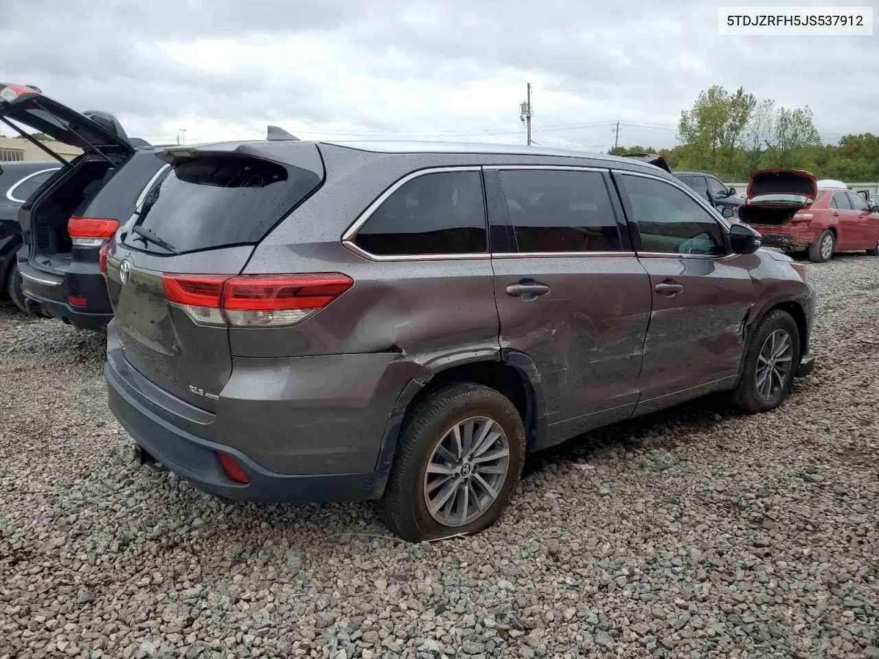 2018 Toyota Highlander Se VIN: 5TDJZRFH5JS537912 Lot: 73457324