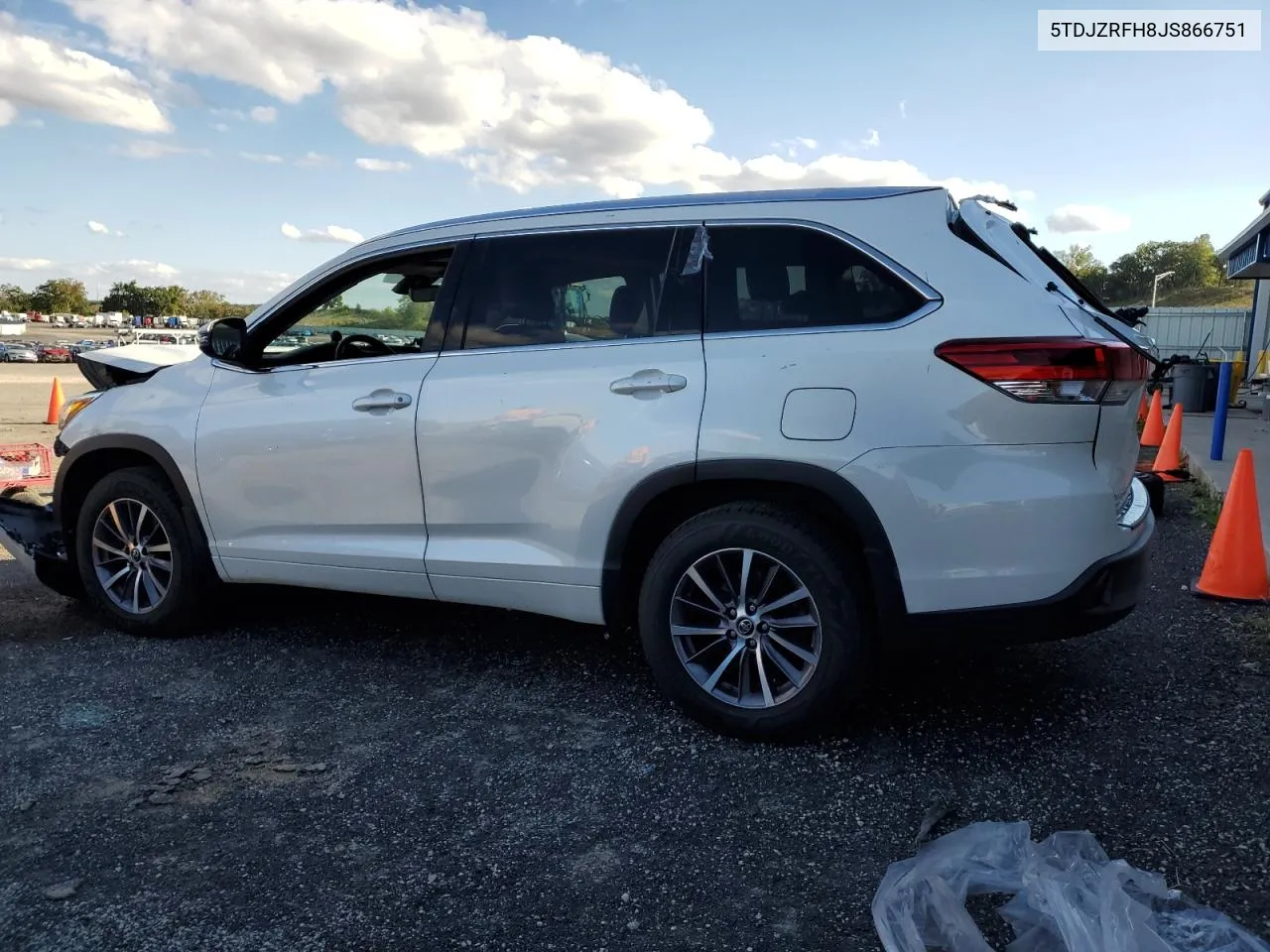 2018 Toyota Highlander Se VIN: 5TDJZRFH8JS866751 Lot: 73613364