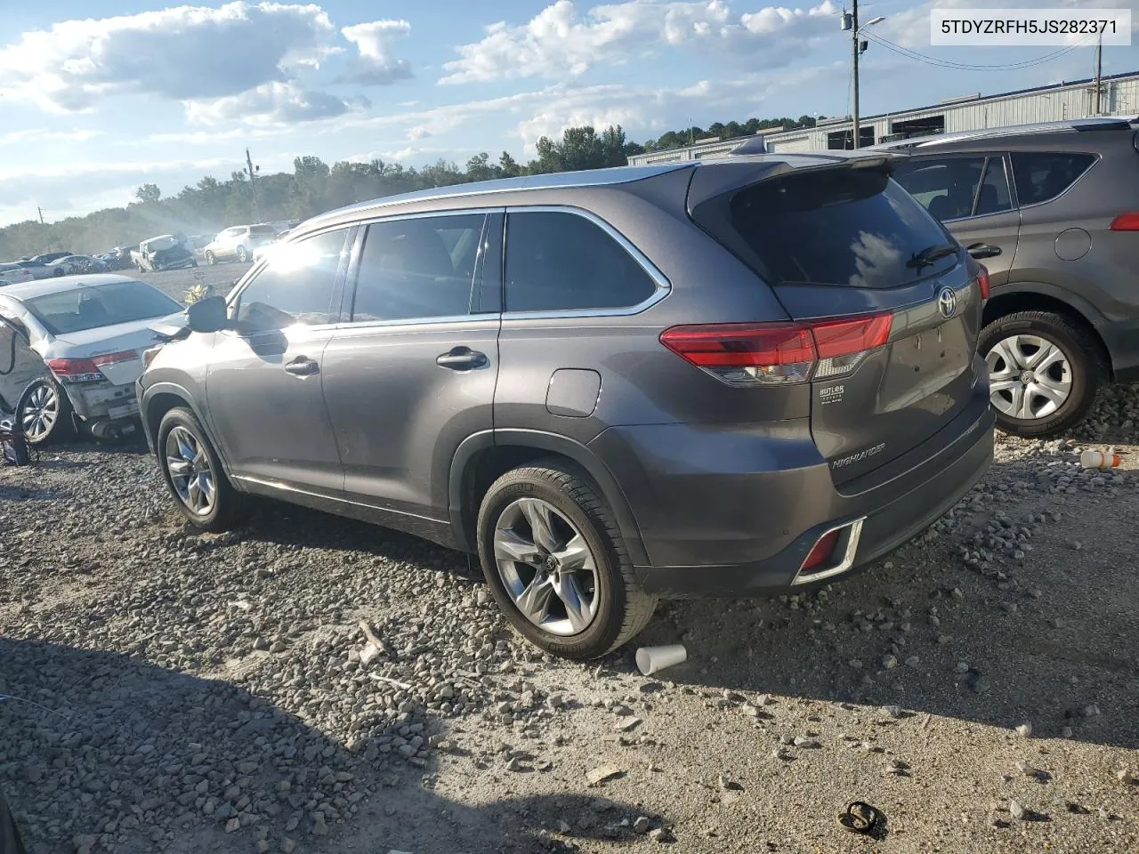 2018 Toyota Highlander Limited VIN: 5TDYZRFH5JS282371 Lot: 73843164