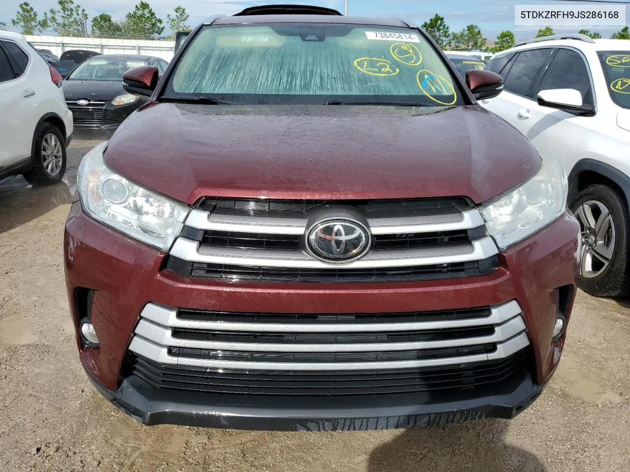 2018 Toyota Highlander Se VIN: 5TDKZRFH9JS286168 Lot: 73845814