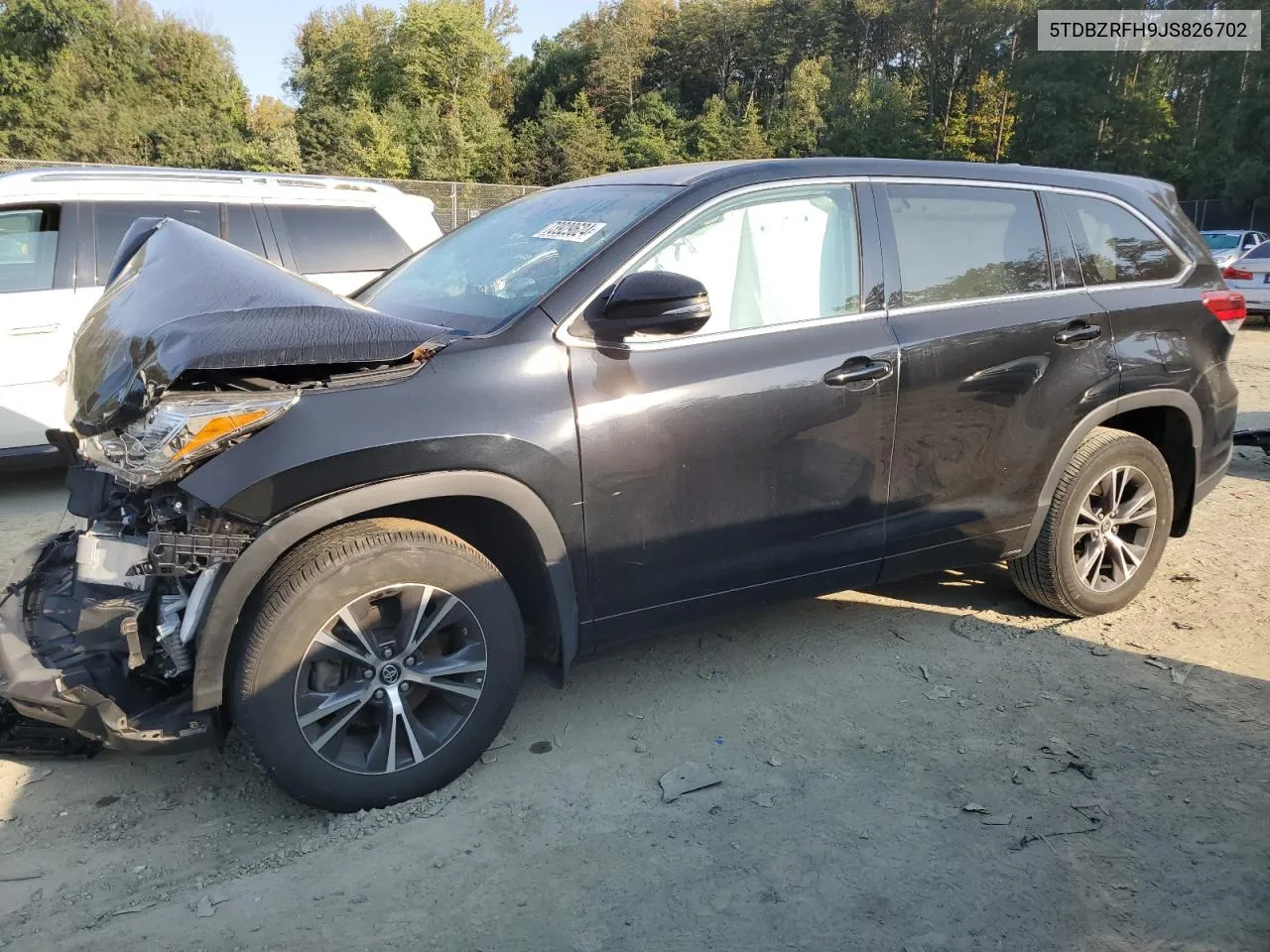 2018 Toyota Highlander Le VIN: 5TDBZRFH9JS826702 Lot: 73929624