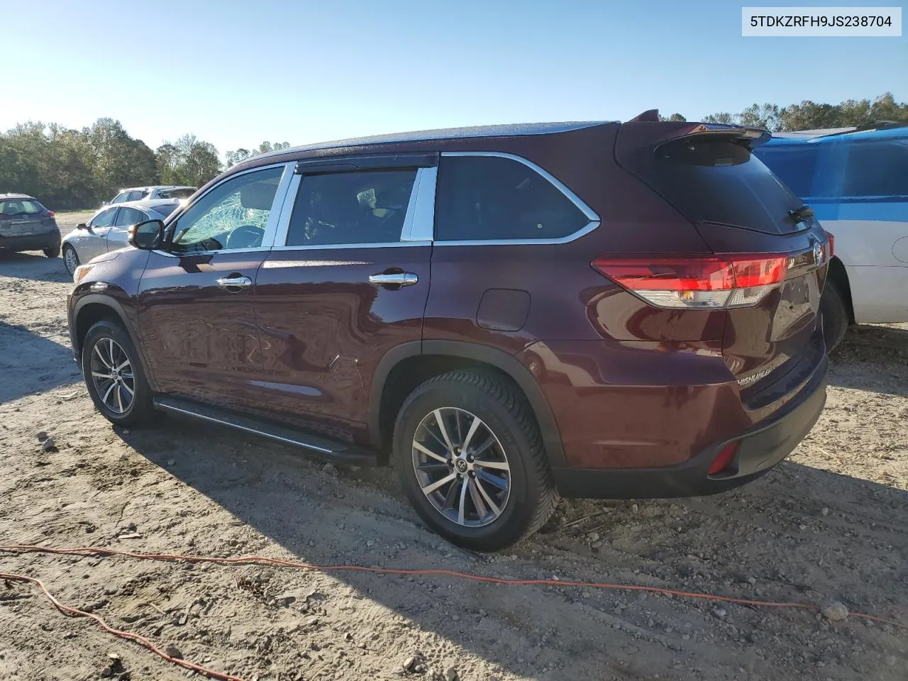 2018 Toyota Highlander Se VIN: 5TDKZRFH9JS238704 Lot: 74180764