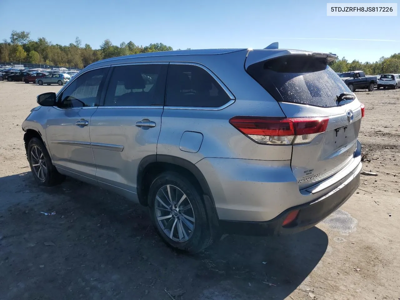 2018 Toyota Highlander Se VIN: 5TDJZRFH8JS817226 Lot: 74258154