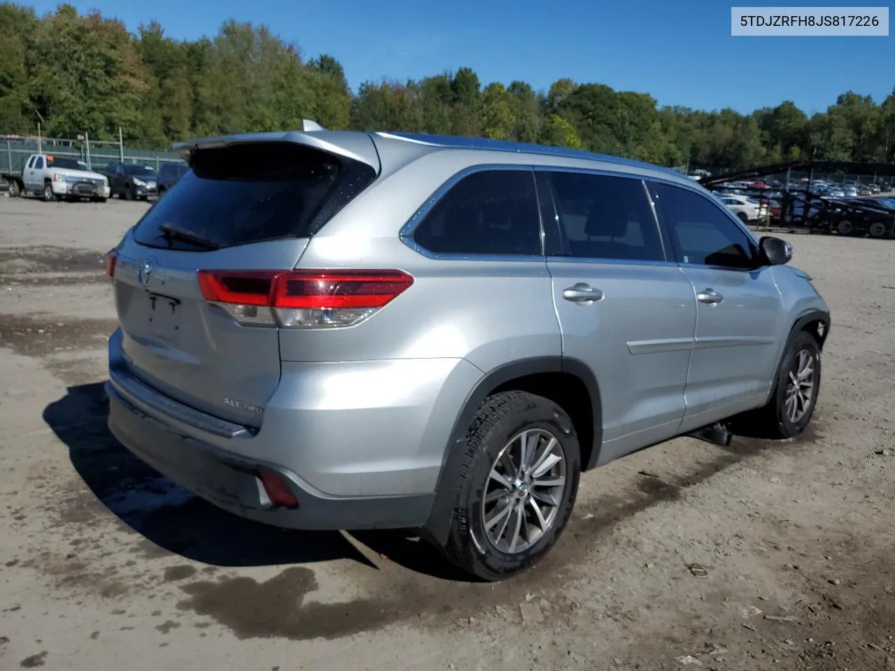 2018 Toyota Highlander Se VIN: 5TDJZRFH8JS817226 Lot: 74258154